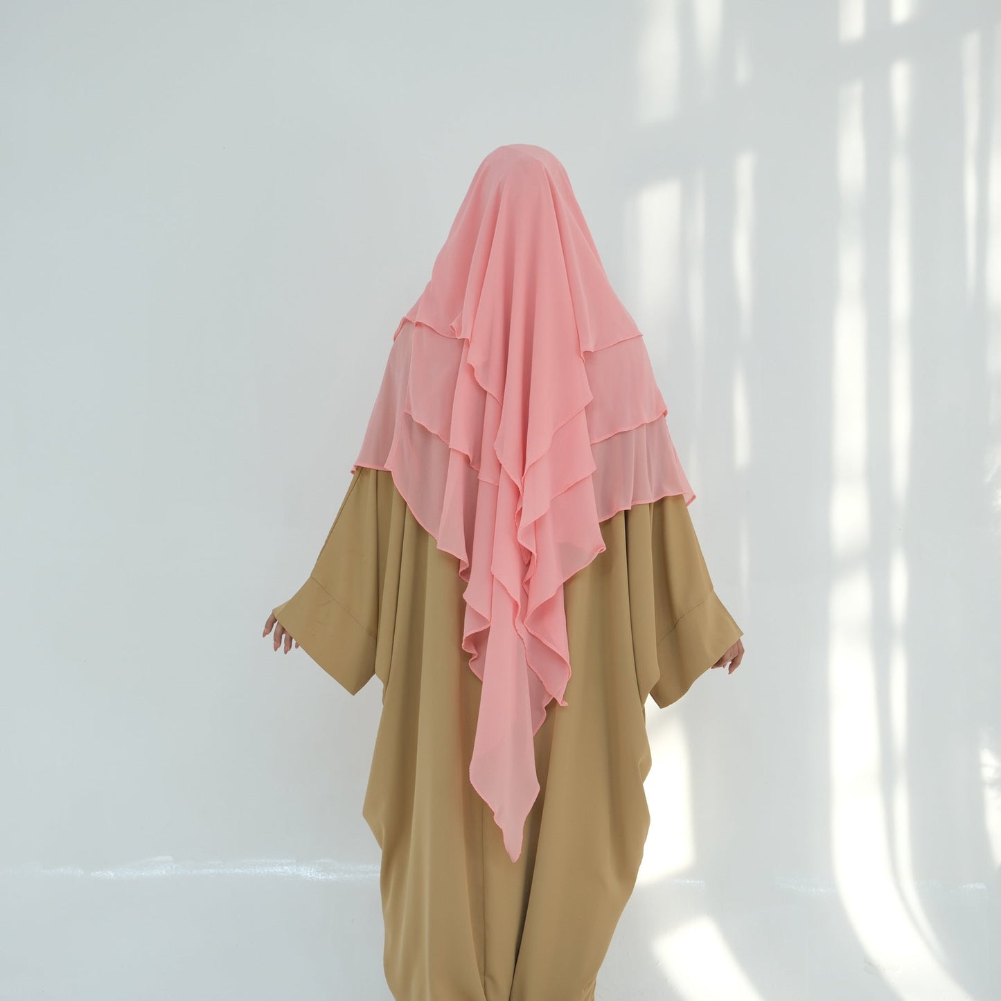 Ruffled Big Swing Headscarf Solid Color Dresses