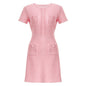 Women's Knitted Beaded Slim Slimming A- Line Dresses