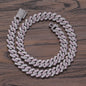 Men's Box Buckle Rhombus Cuban Rap Full Zirconium Hip Bracelets