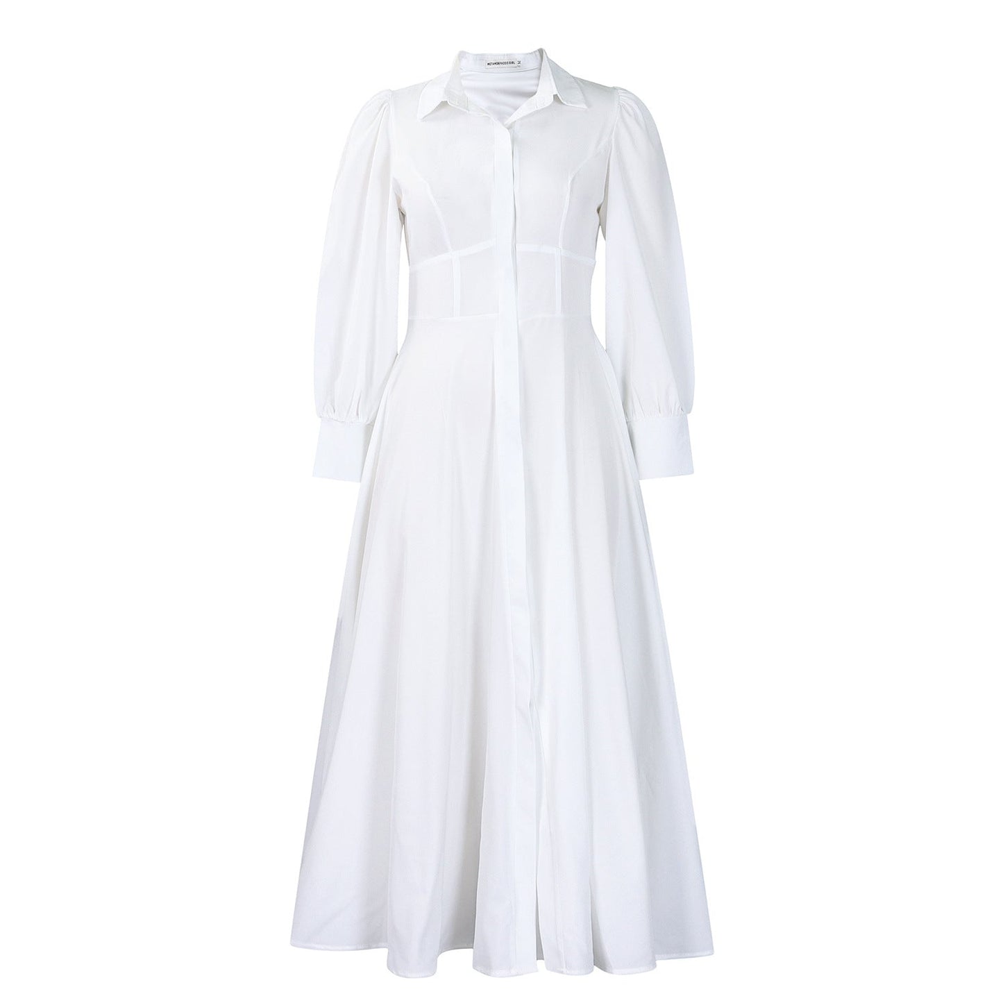 Women's Long Sleeve Big Hem Shirt Dress Fashionable Dresses