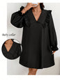 Style Ruffled Autumn Large Loose Casual Dresses