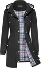 Women's Casual Fashion Plaid Long Sleeve Anorak Coats