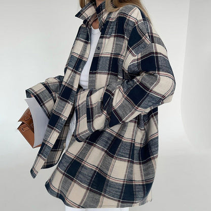 Long Sleeve Shirt Loose Casual Style Blouses