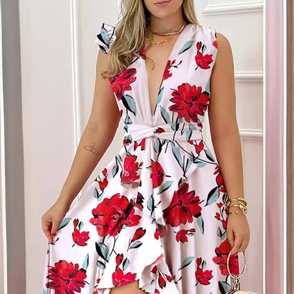 Long Dress With Print Temperament Commute Dresses