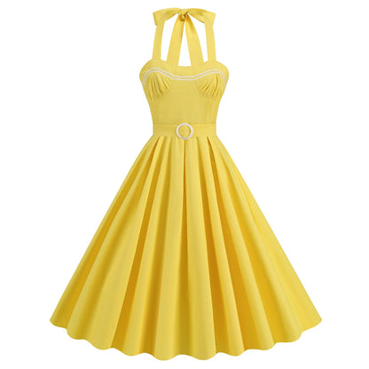 Style Polka Dots Retro Temperament Lace Dresses
