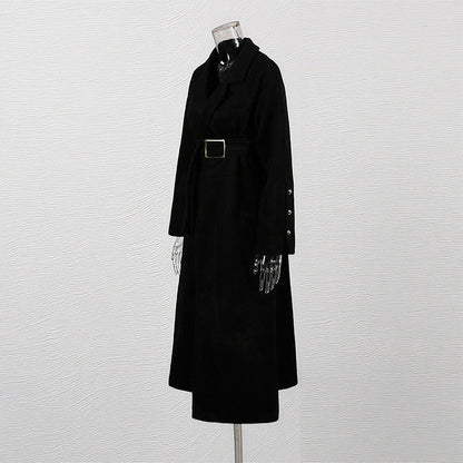 Women's Hepburn Style Classic Profile Overcoat Autumn Lapel Coats