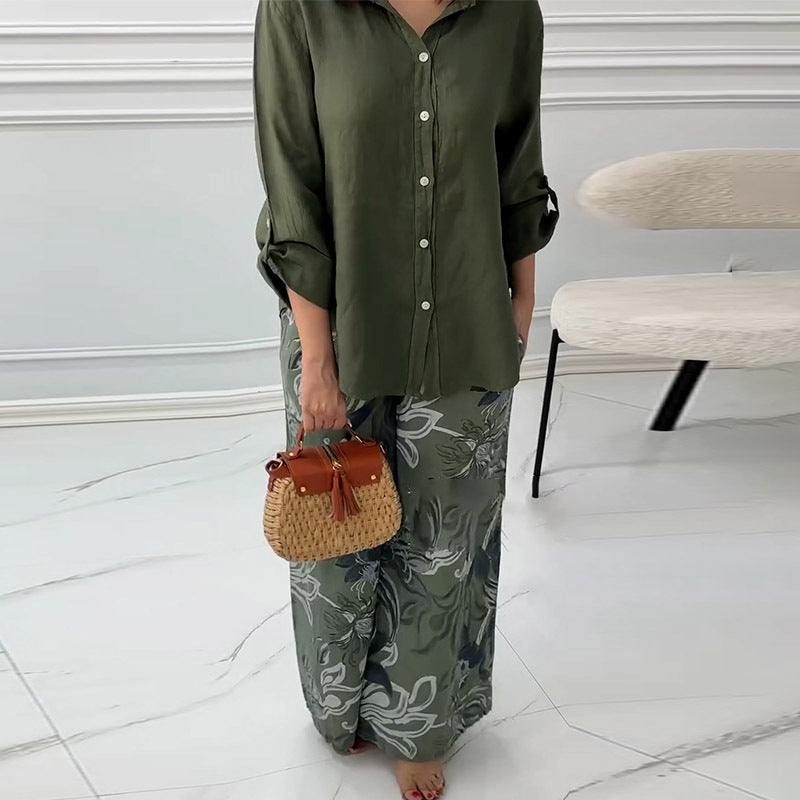 Summer Fashion Large Shirt High Waist Suits