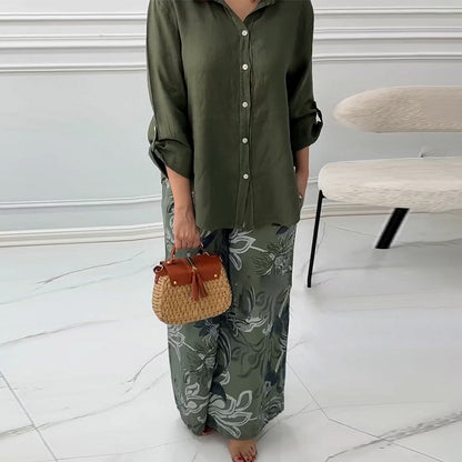 Summer Fashion Large Shirt High Waist Suits