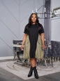 Women's Summer Dress Fashion Design Stitching Loose Plus Size