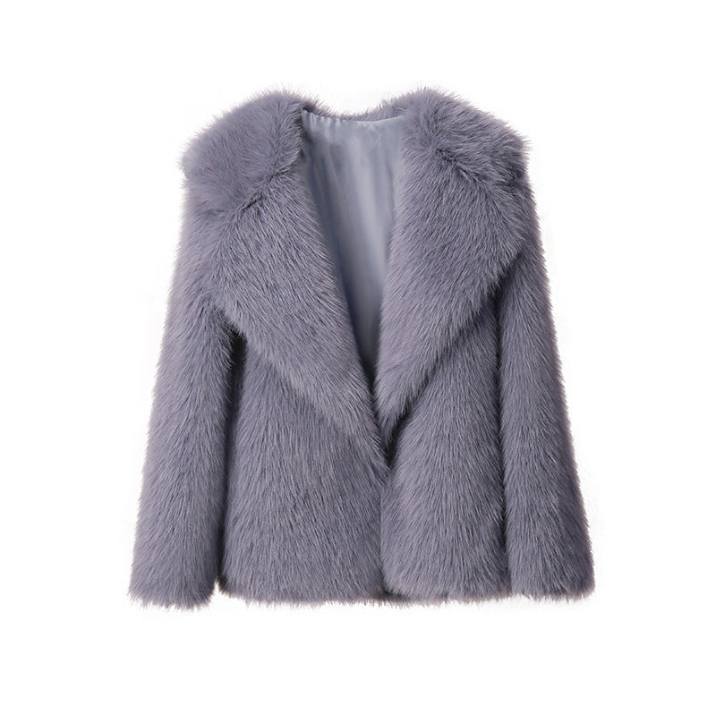 Women's Leather Fur Faux Loose Korean Style Coats