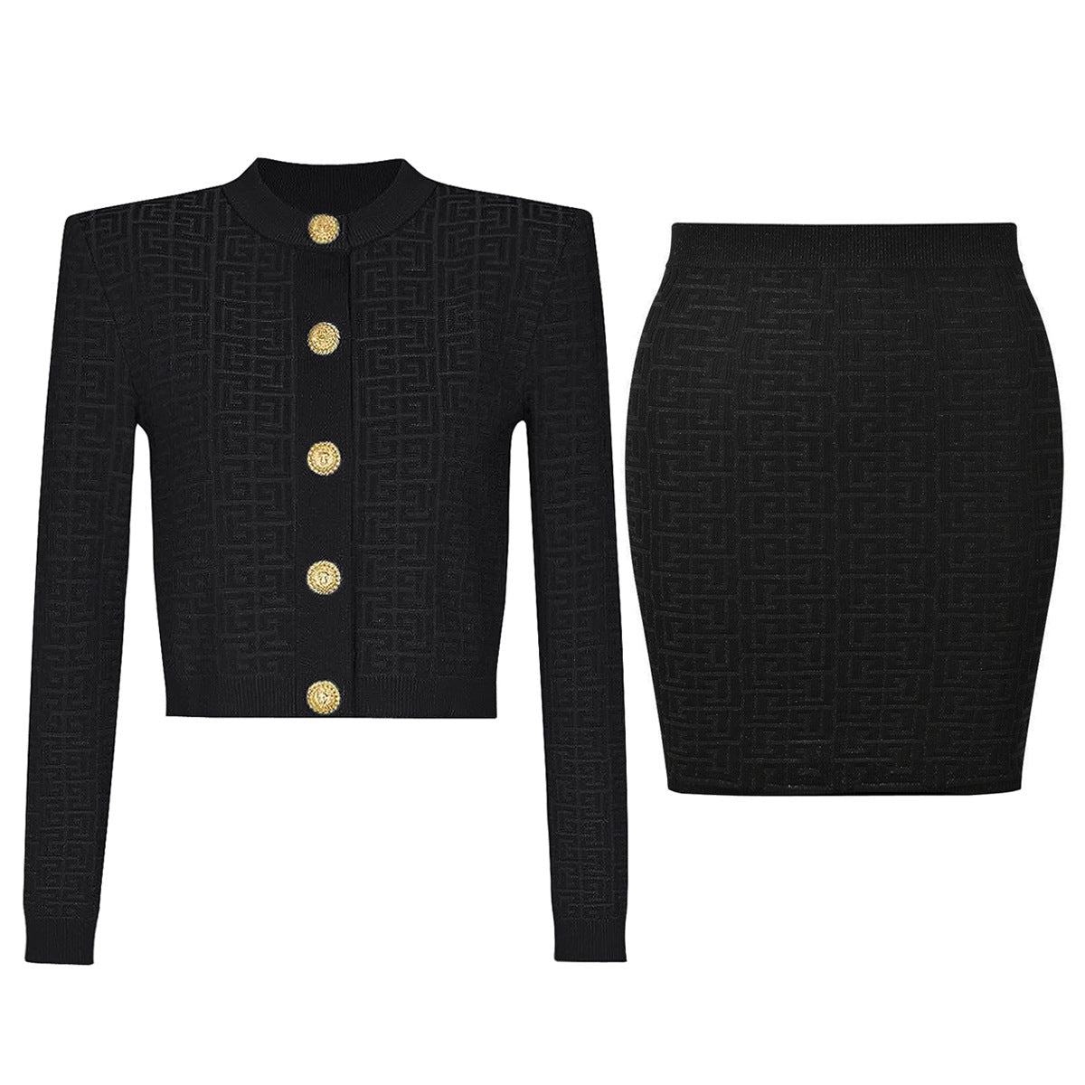 Women's Glamorous Beautiful Fashionable Knitted Three-piece Suits