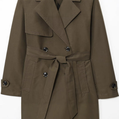 Autumn Hydrophobic Imitation Wind Double Breasted Coats