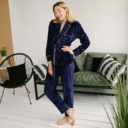 Women's Gold Veet Two-piece Fashion Casual Comfortable Suits