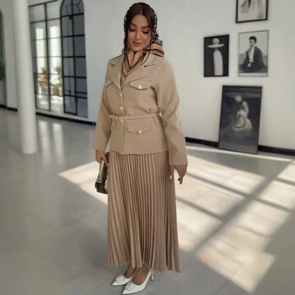 Women's Fashion Charming Elegant Long Pleated Suits