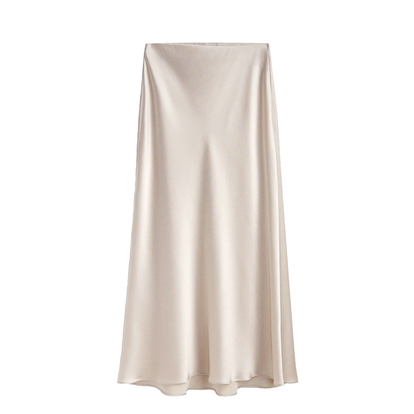 Women's Acetate Satin High Waist Elastic Quality Skirts