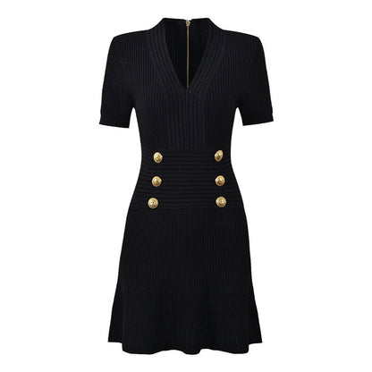 Women's Fashion High Quality Knitted Slim Fit Slimming Dresses