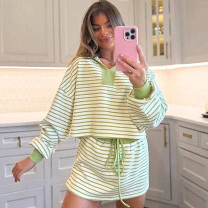 Women's Matching Long-sleeved Elastic Waist Safety Casual Suits