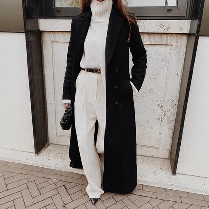 Women's Loose Casual Long Solid Color Temperament Coats
