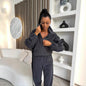 Women's Stylish Long-sleeved Casual Sports Trousers Suits