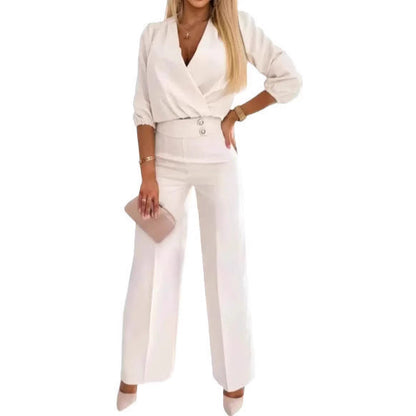 Women's Unique Cool Solid Color Trousers Suits