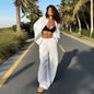 Women's Fashion Casual Loose Long-sleeved Shirt Trousers Suits
