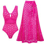 Swimsuit Fluorescent Color Hollow Out Cutout High Sense Swimsuit Two Piece Sets Women