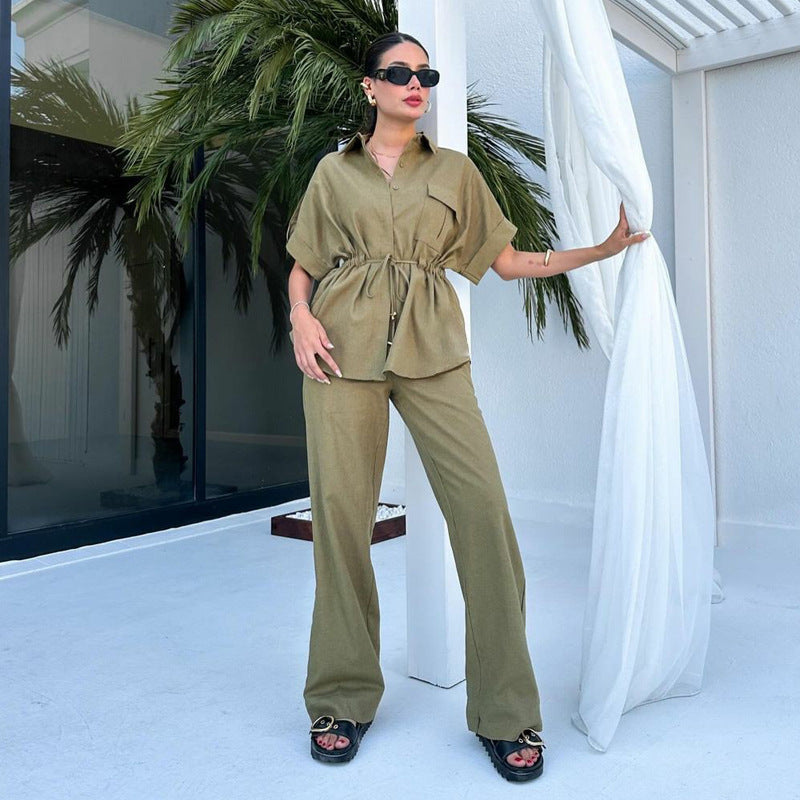Women's Summer Fashion Casual Set Overalls Style Suits