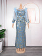 Women's African Wear Dress Fashionable Sequins Christmas Dresses