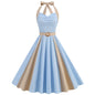 Women's Mid-length Younger Fashion Halter Large Swing Dresses