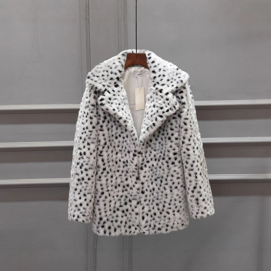 Fur Korean Style Mid-length Sexy Snow Coats