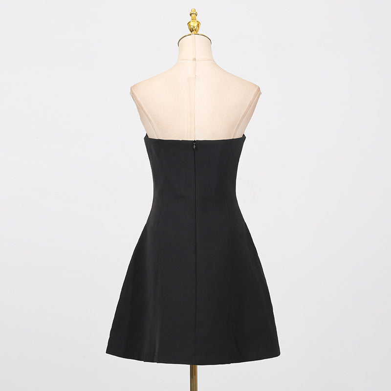 Women's Bright Black Charming Light Luxury High-grade Dress Dresses