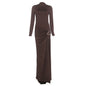 Women's Color Fashion Slim Fit Round Neck Dresses