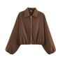 Women's Durable Street Fashion Puffy Zipper Jackets