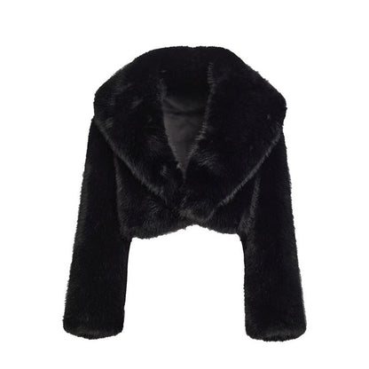 Women's Imitation Fur Fashionable Long Sleeve Coats