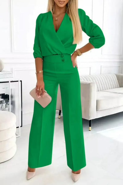 Women's Unique Cool Solid Color Trousers Suits