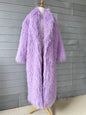 Fur Imitated Tibet Sheep Green Fruit Collar Over Coats