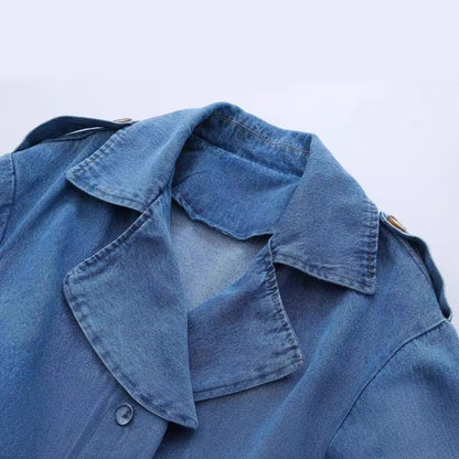 Double Breasted Belt Decorative Female Versatile Coats