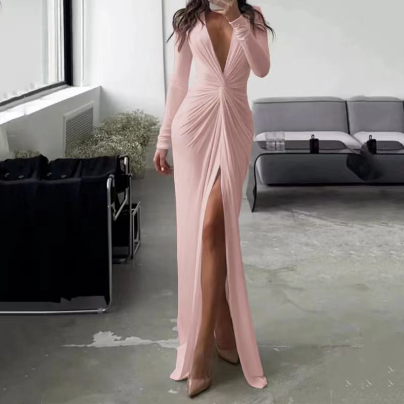 Solid Color Dress Summer Fashion Sexy Dresses