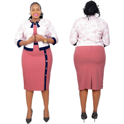 Women's African Mom Wear Commuter Bow Decoration Suits