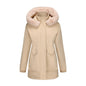 Women's Parka Fleece-lined Korean Style Big Fur Coats