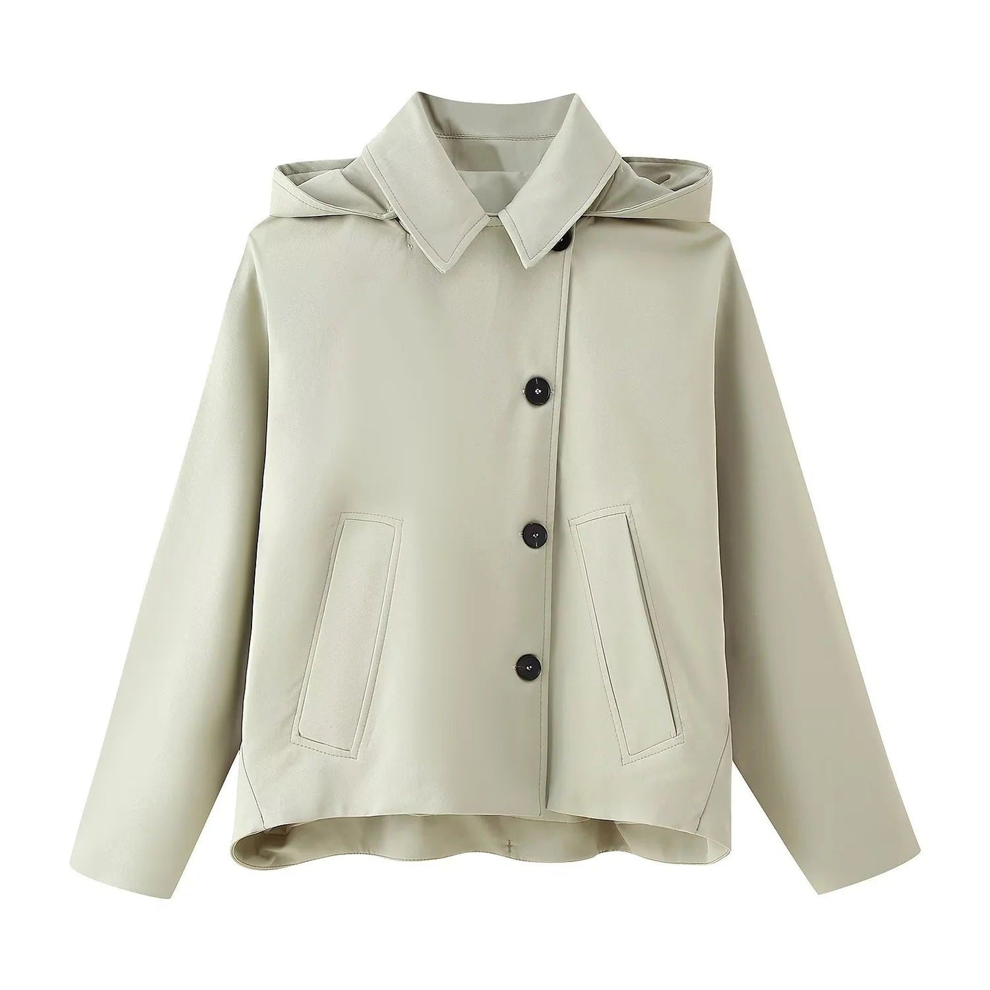 Women's Fashion Casual Style Hooded Trench Coats