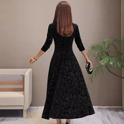 Women's Elegant High-grade Dress Veet Mid-length For Dresses