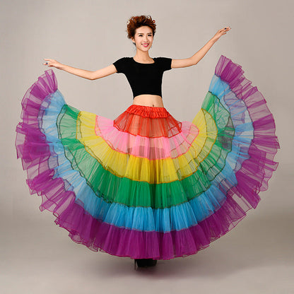 Dress Crinoline Colorful Swing Slip Dance Half-length Wedding Dresses