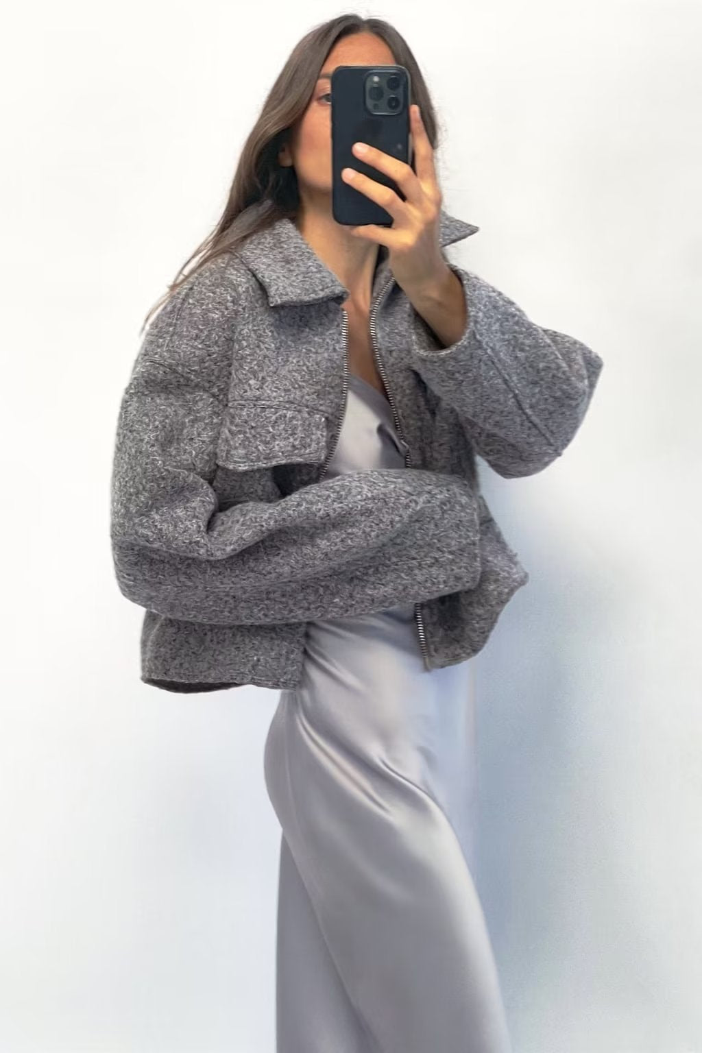 Women's Autumn Street Fashion Bead Leather Coats