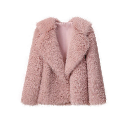 Women's Leather Fur Faux Loose Korean Style Coats