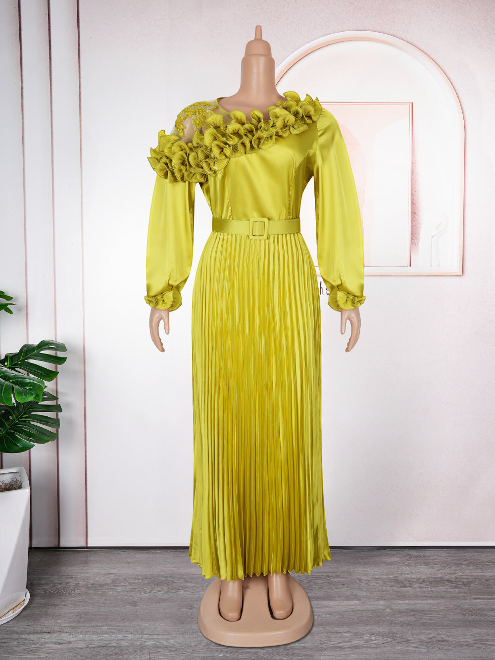 Women's Stylish Temperament Long Sleeves Dress African Dresses