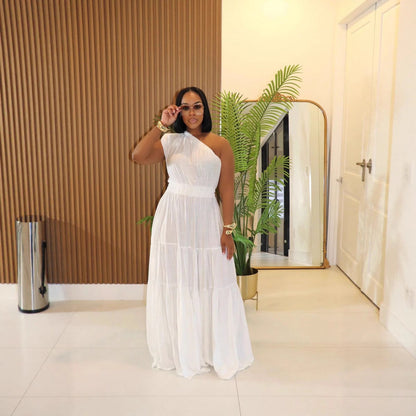 Women's Seaside Vacation Solid Color Shoulder Stitching Suits