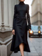 Solid Color Slim Fit Long Sleeves Dresses