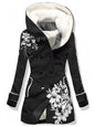 Women's Fleece-lined Double-breasted Hooded Solid Color Mid-length Coats