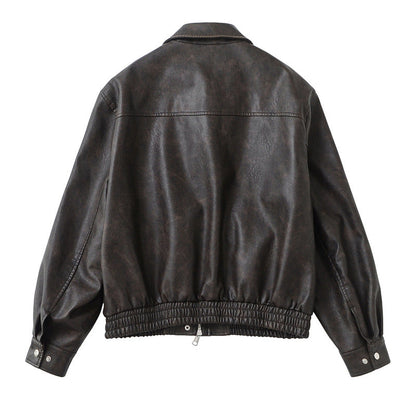 Men's Style Leather First Layer Cowhide For Fatty Wide Jackets